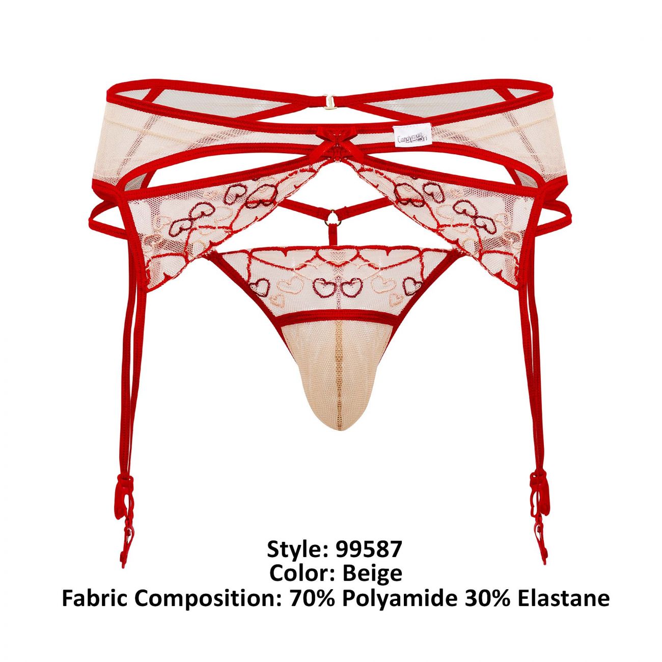 Mesh Garter G-String