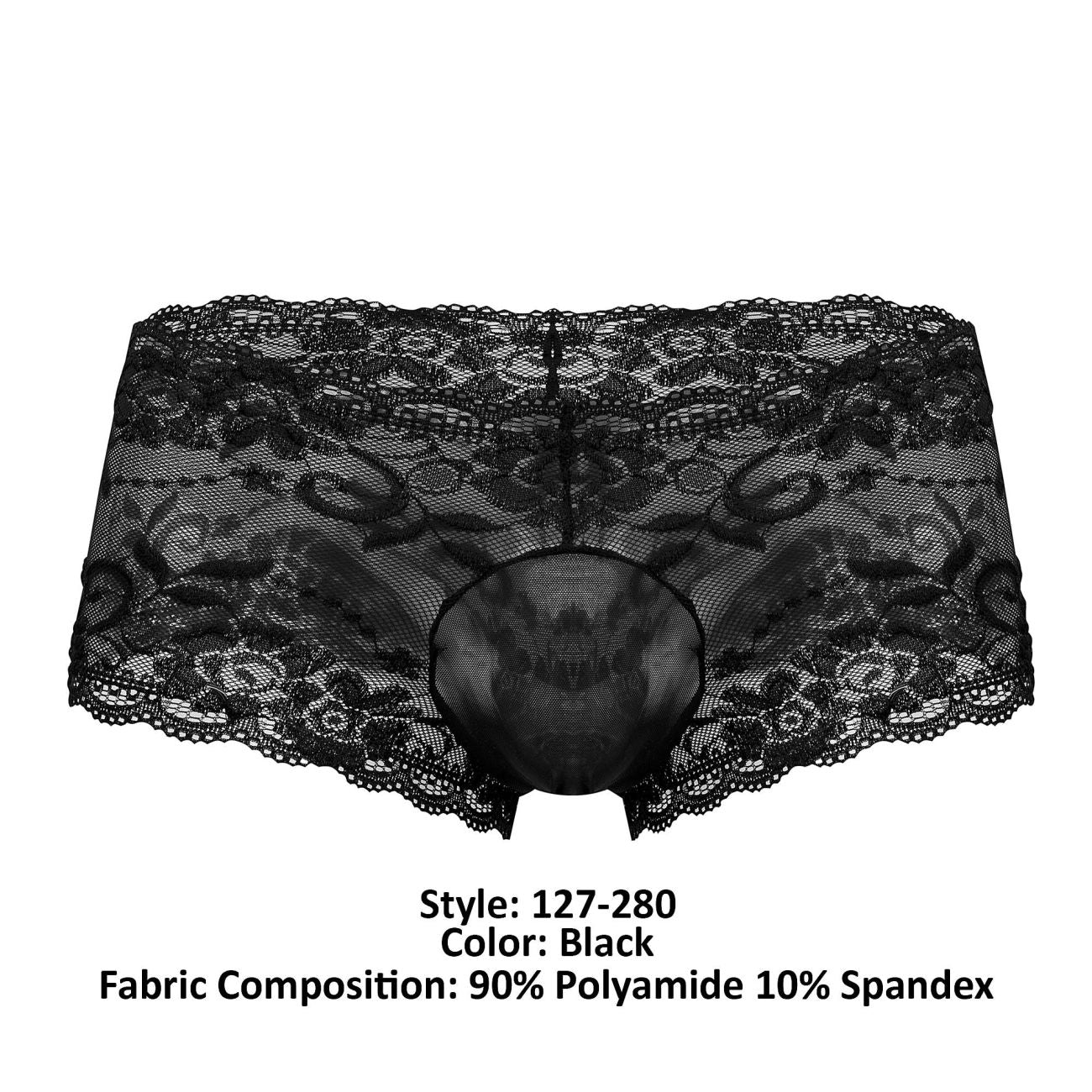 Sassy Lace Mini Short Sheer Pouch