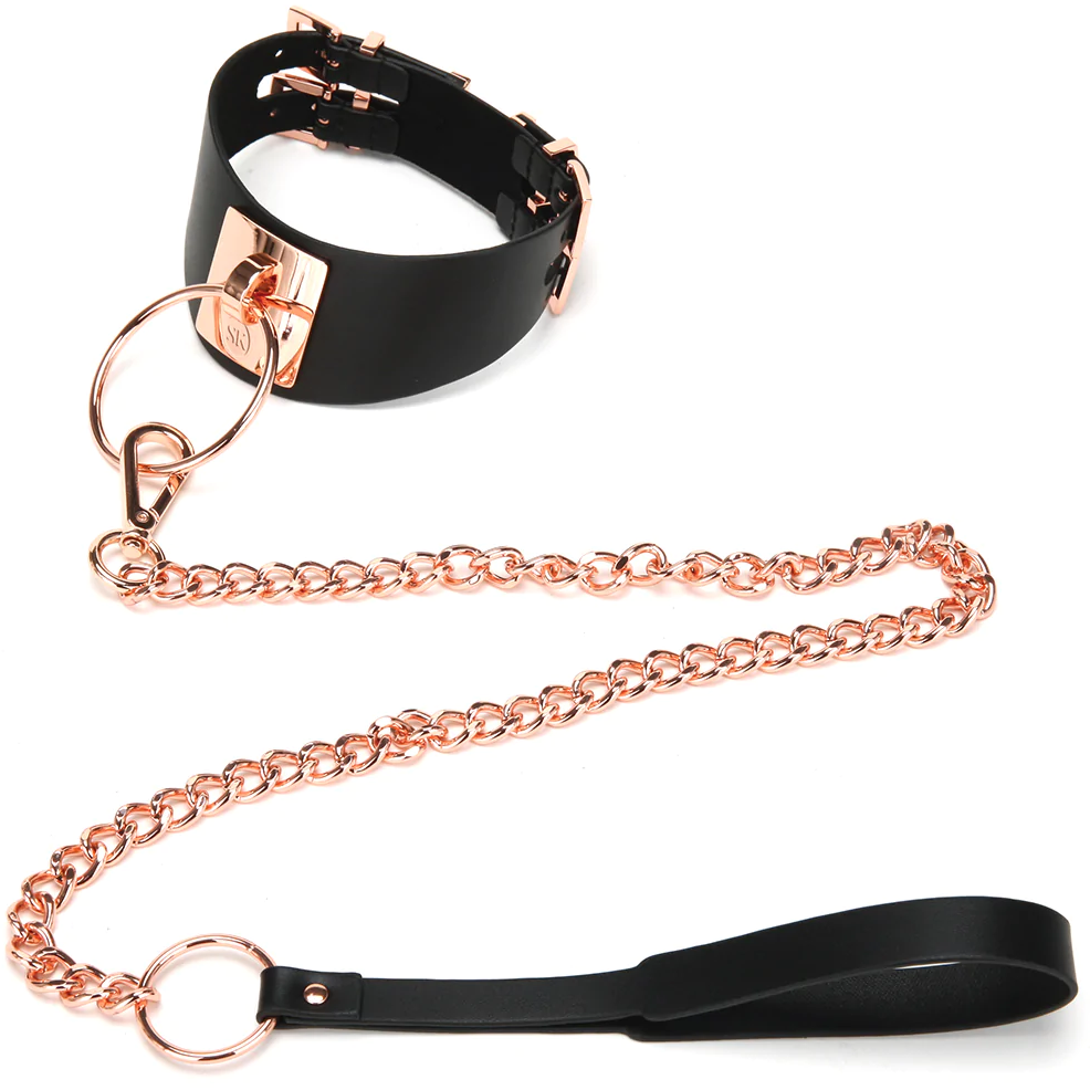 Secret Kisses Rose Gold Collar and Leash